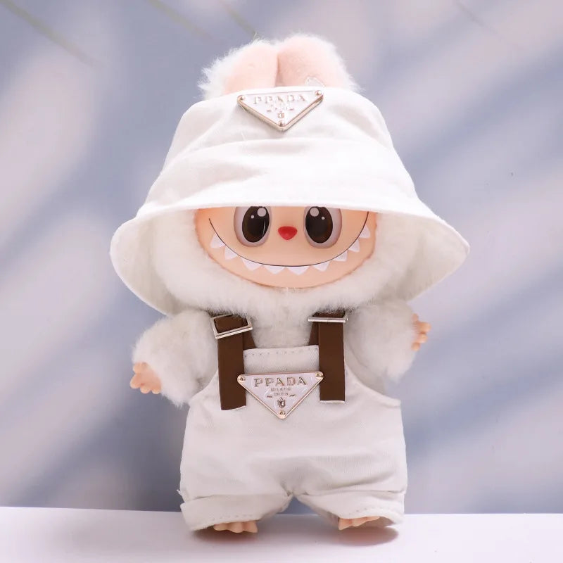 Labubu Doll Outfit (17cm) – Luxury Hat & Clothes Set