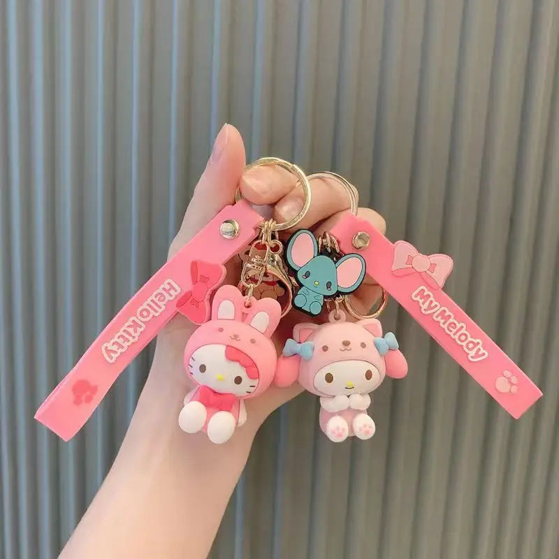 Sanrio Character Keychain – Kuromi, Cinnamoroll, Hello Kitty, My Melody