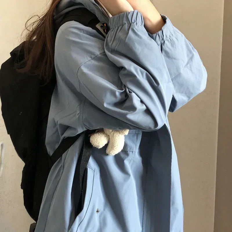 Oversize Loose Jacket – Preppy Casual Look