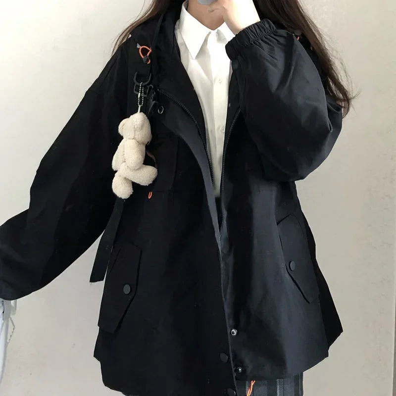 Oversize Loose Jacket – Preppy Casual Look