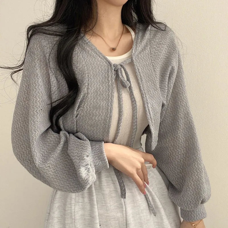 Thin Short Knit Cardigan – Vintage Summer Sun Protection