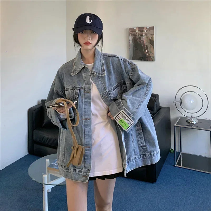 Oversized Denim Jacket – Casual Loose Fit