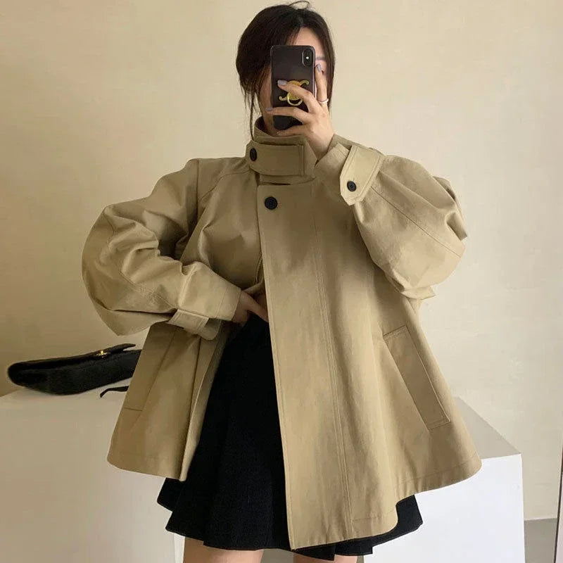 Trench Jacket – Vintage Two-Button Design & Long Silhouette
