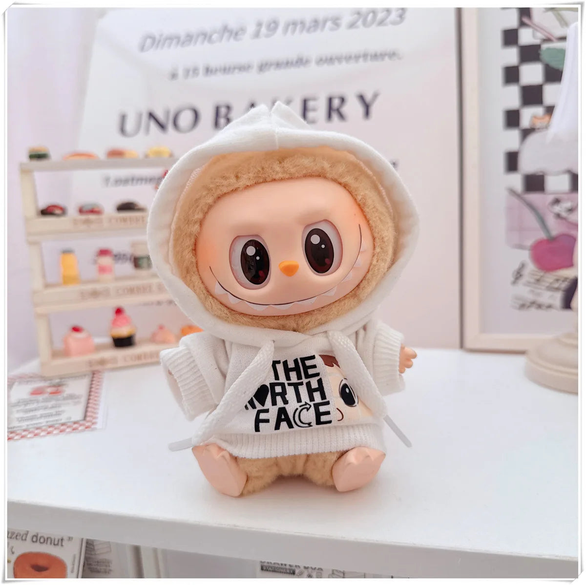 Labubu Doll Clothes (15/17cm) – Hoodie & Pants Set