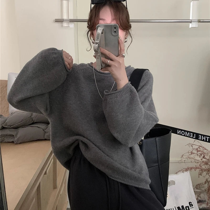 Cartoon Logo O-Neck Sweater — Casual Jumper