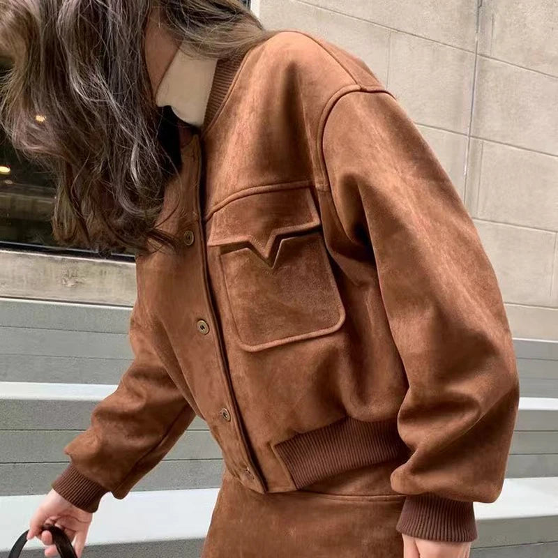 Suede Cropped Jacket