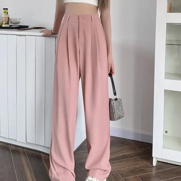Elegant Wide Leg Pants – High Waist Office Slacks