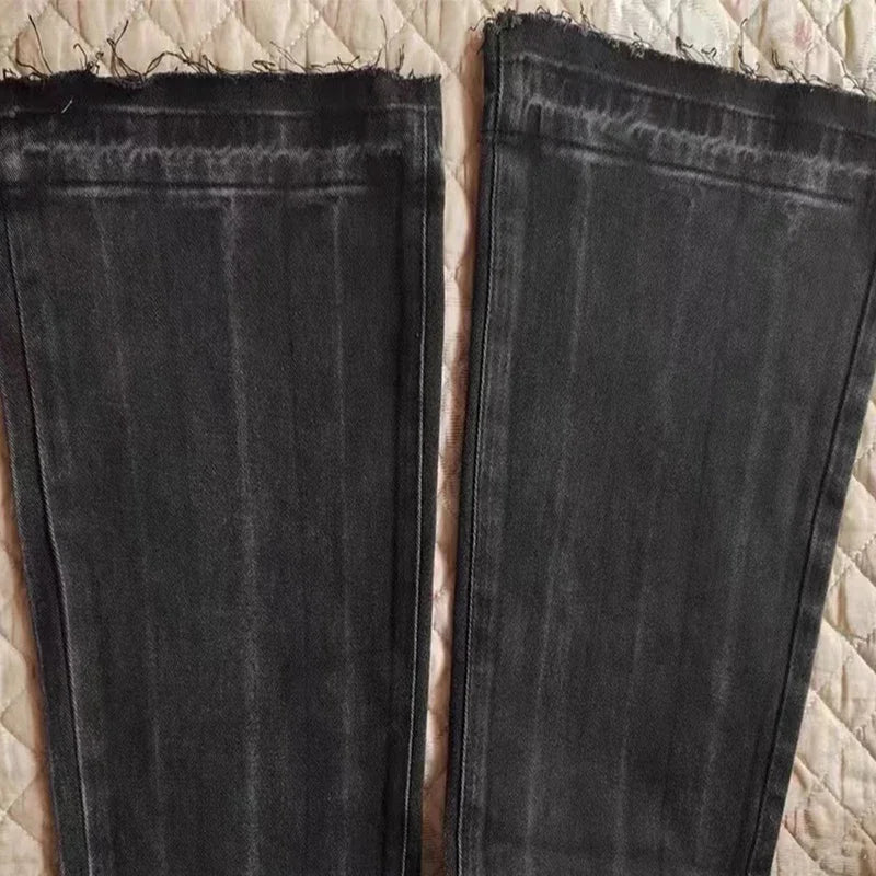 Burr Edge Vintage Flare Jeans – High Waist Bootcut Skinny Denim