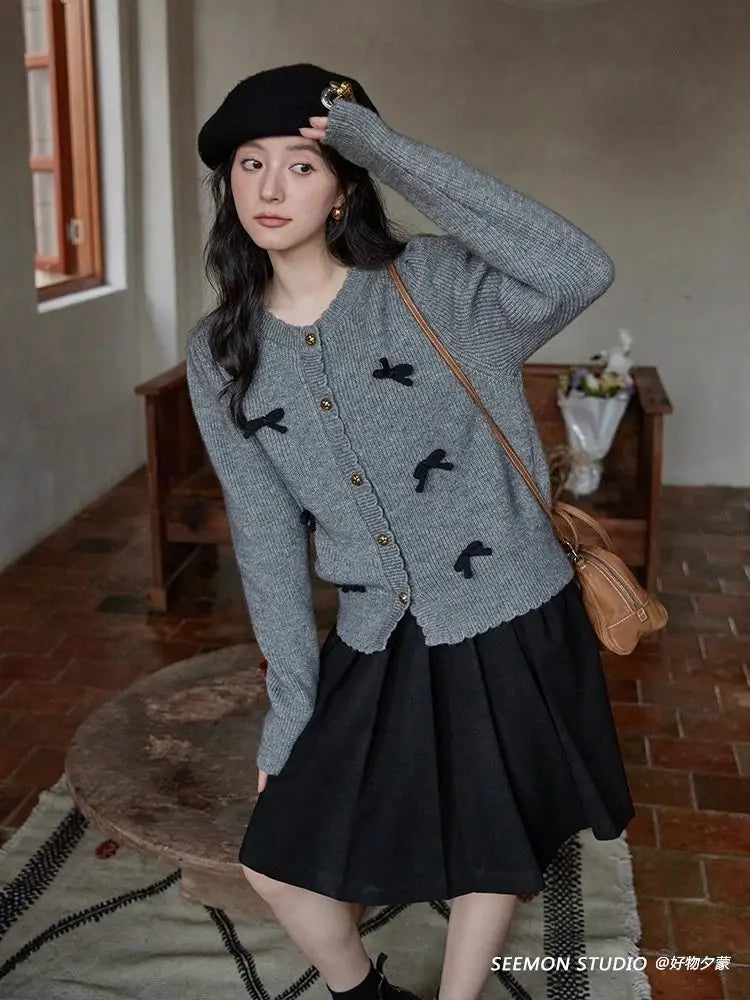 Bow Knit Cardigan