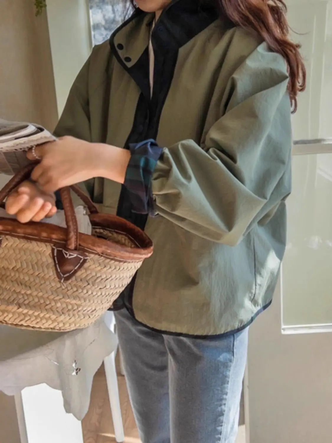 Double-Sided Short Jacket – Casual Spring Workwear