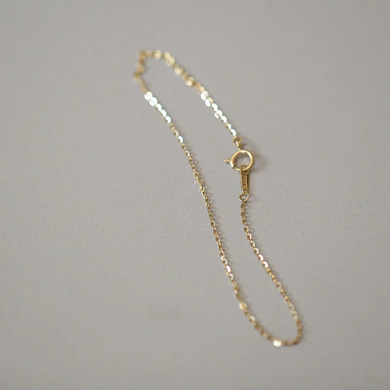 925 Sterling Silver 14K Gold Plated Chain Bracelet