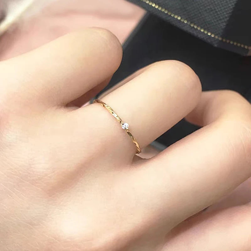 925 Silver Minimalist Twine Ring
