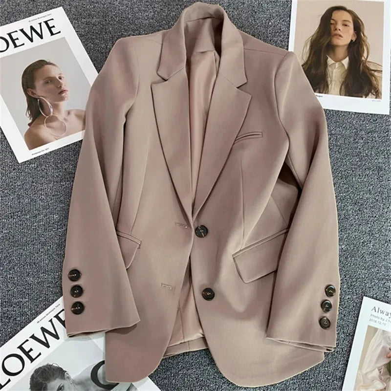 Stripe Blazer Jacket – Casual Office Style