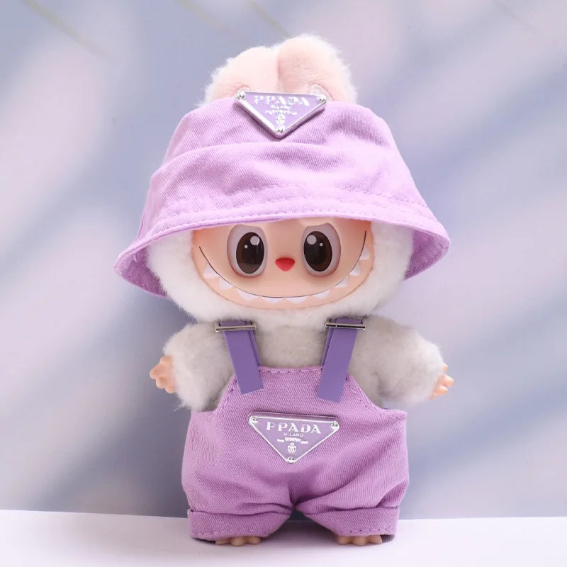 Labubu Doll Outfit (17cm) – Luxury Hat & Clothes Set