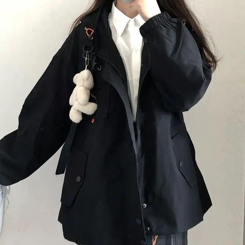 Oversize Loose Jacket – Preppy Casual Look