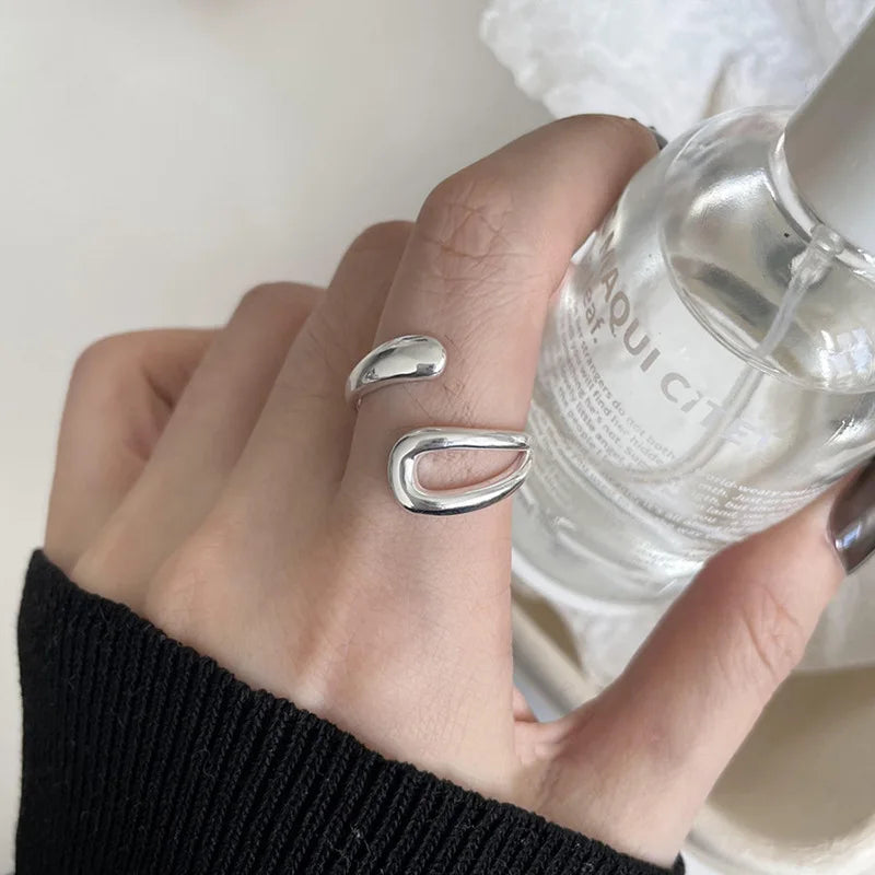 925 Silver Cross Hollow Finger Ring – Creative