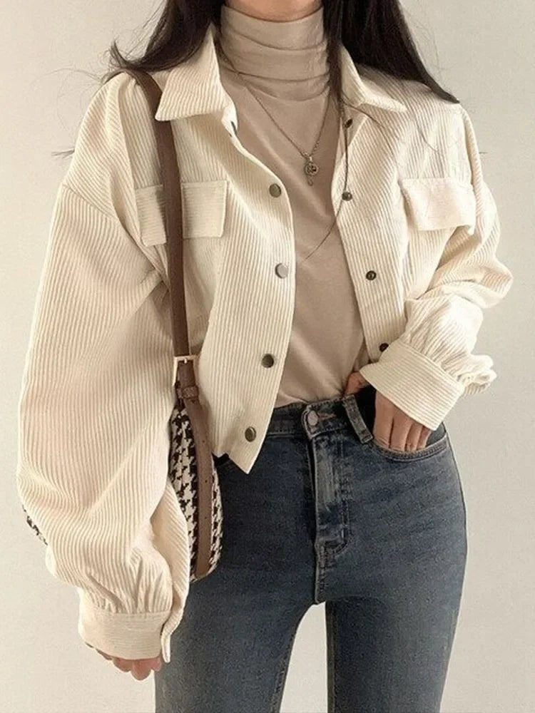 Vintage Corduroy Cropped Jacket