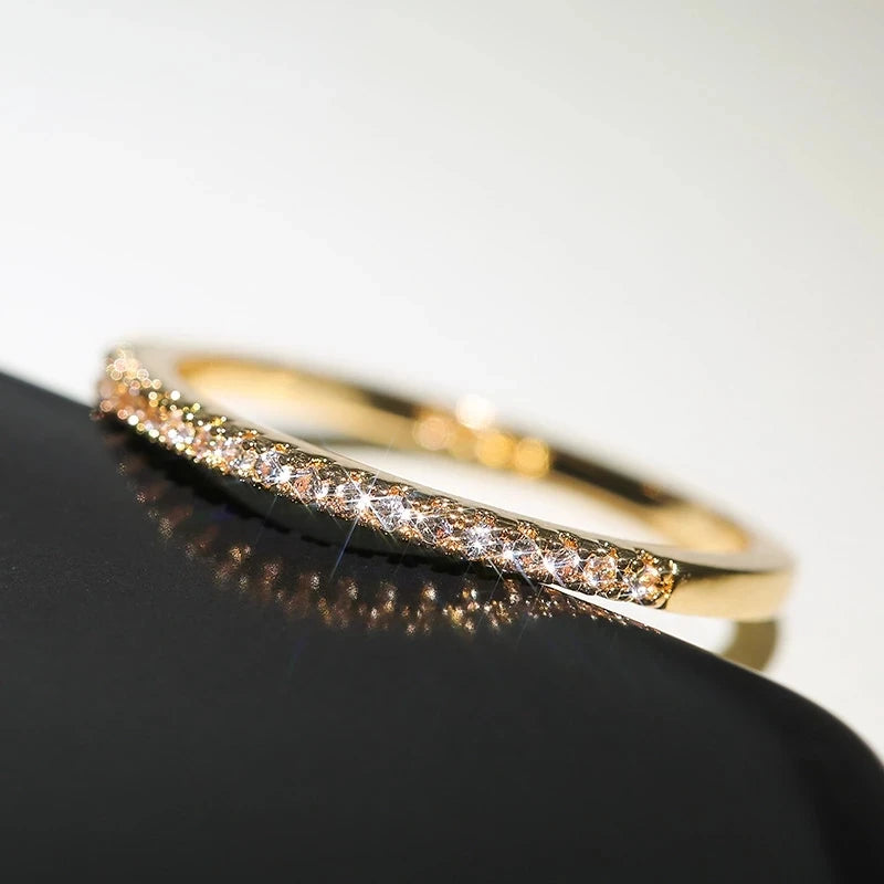 925 Silver Crystal Engagement Ring