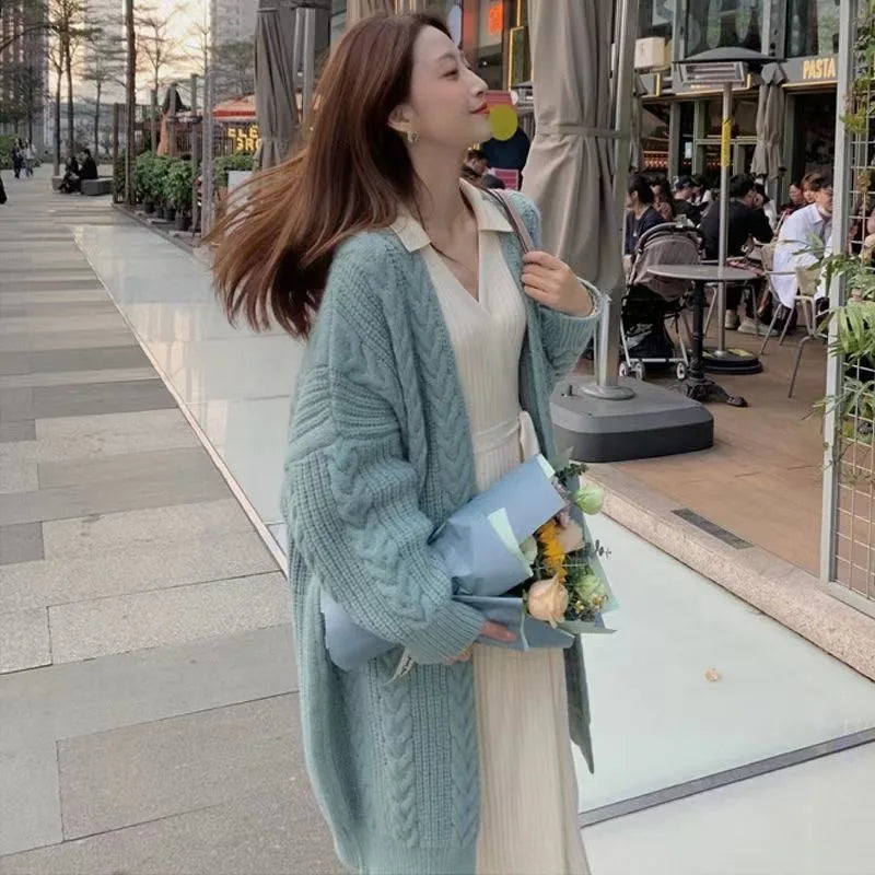 Hollow Knit Cardigan – Loose Gilet Style