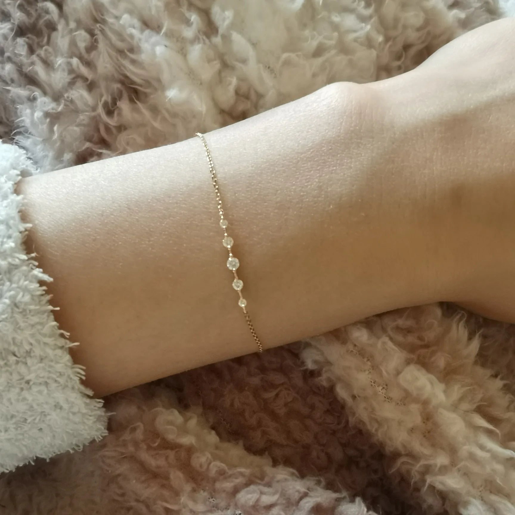 925 Sterling Silver Shiny Zircon Bracelet