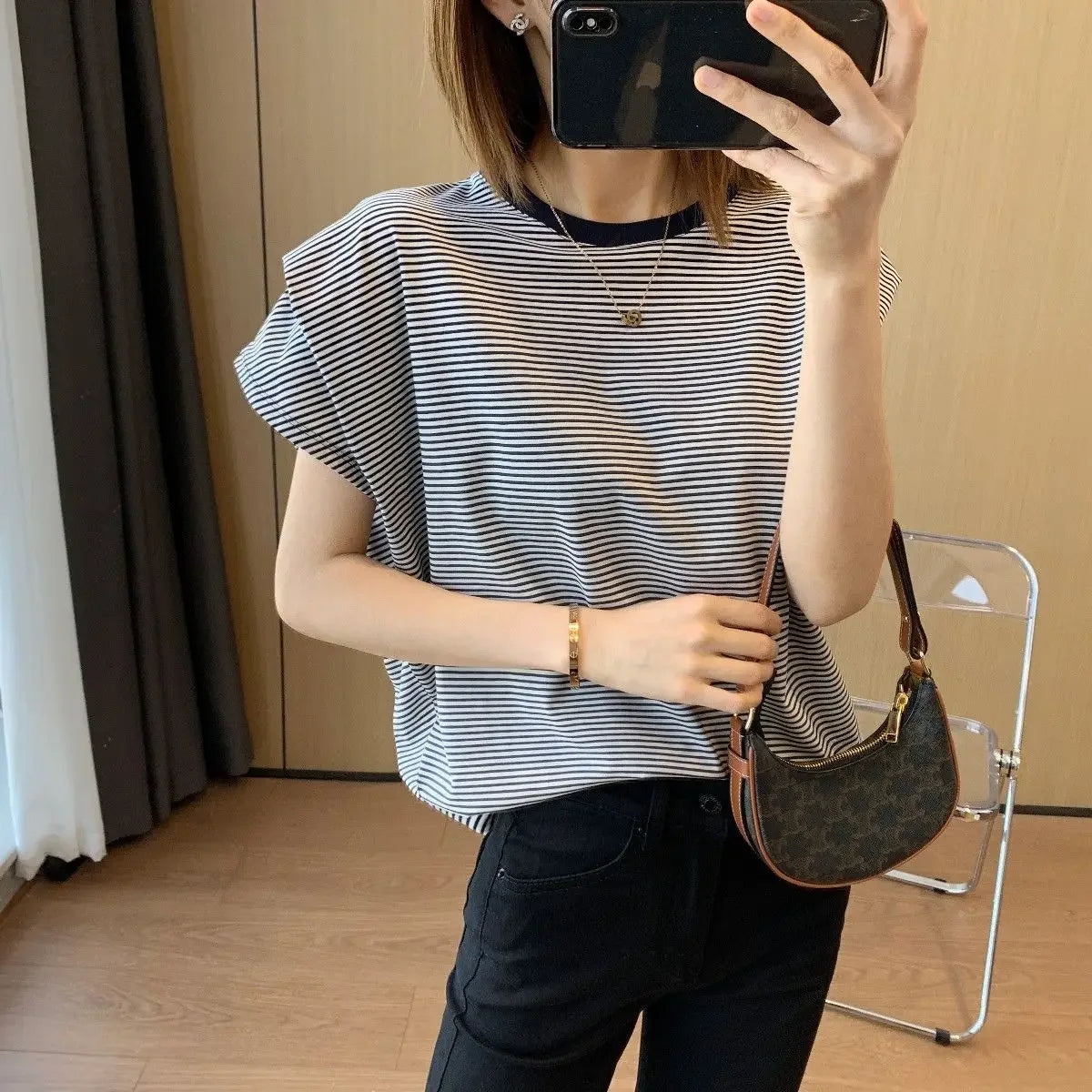 Oversized Short Sleeve Plain Cotton T-Shirt – Clearance Loose Fit Top