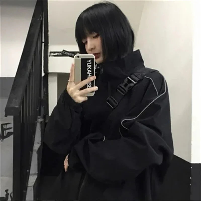 Reflective Jacket – Casual Windbreaker with Vintage Charm