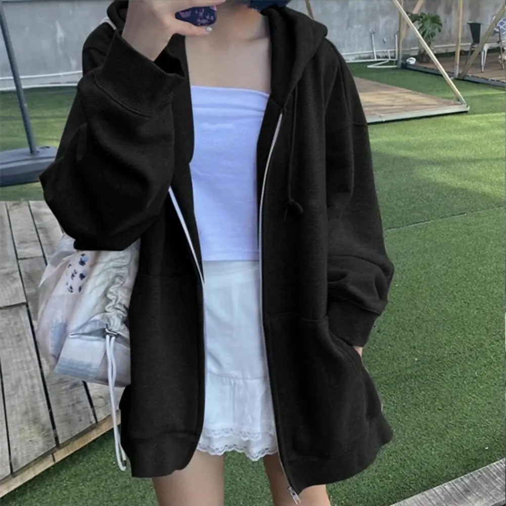 Oversized Hoodie Sweatshirt – Solid & Comfy