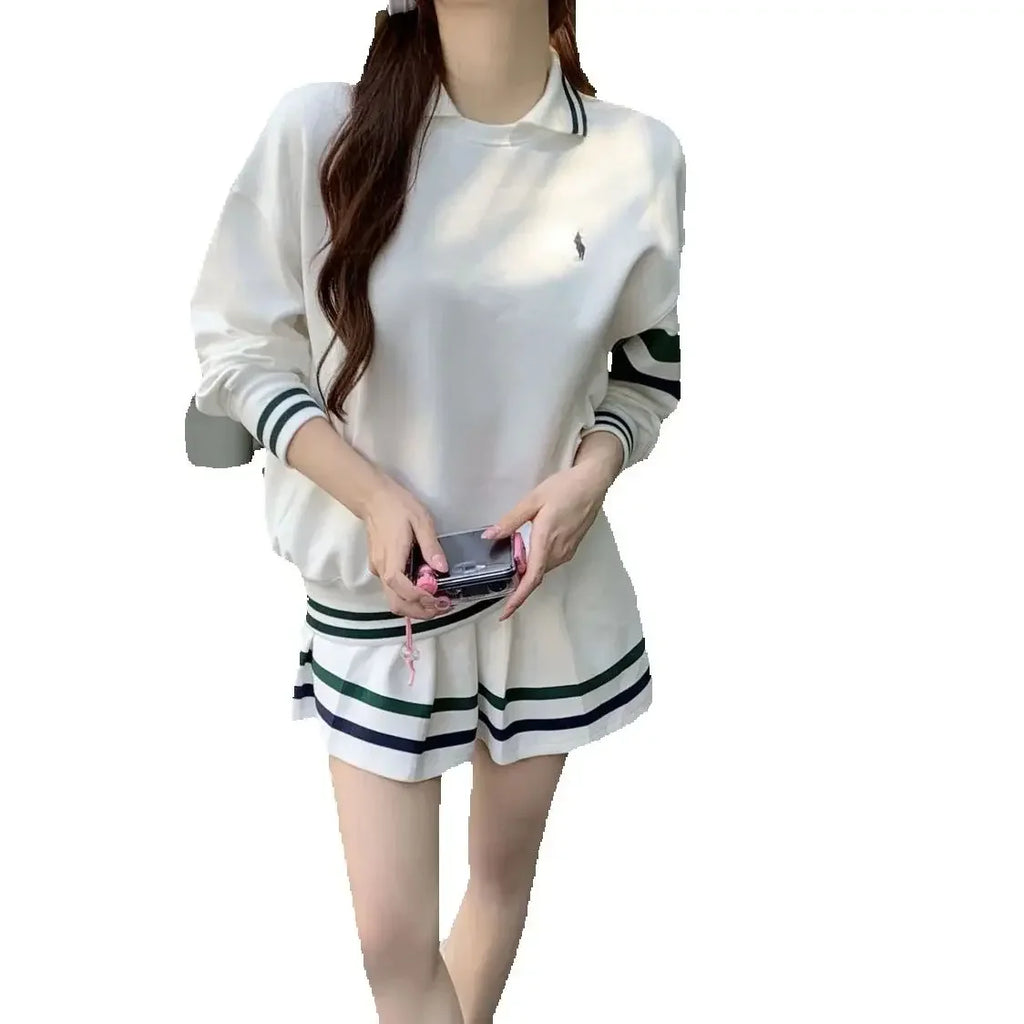 Golf T-Shirt Mini Skirt Set – Sports Casual Two-Piece