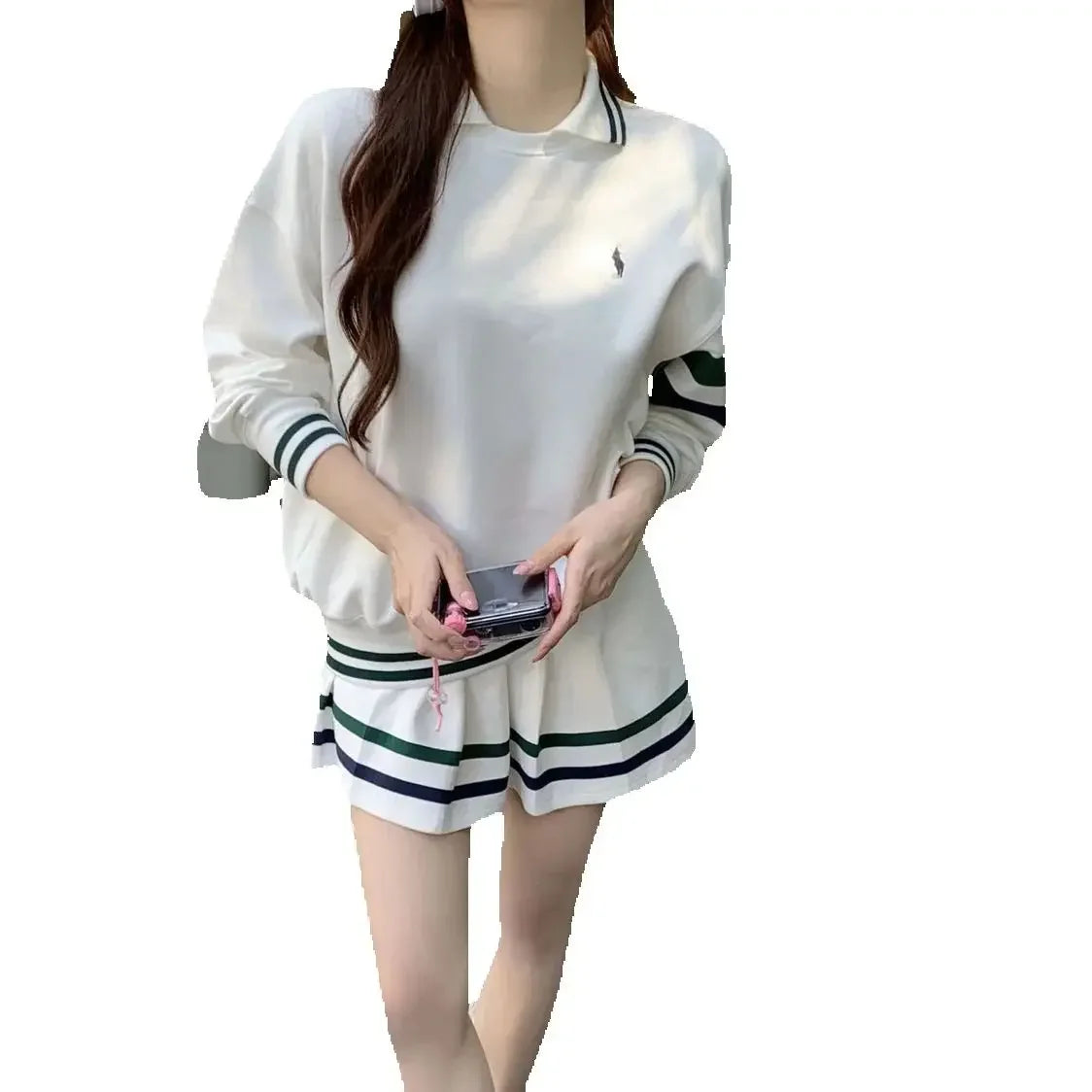 Golf T-Shirt Mini Skirt Set – Sports Casual Two-Piece