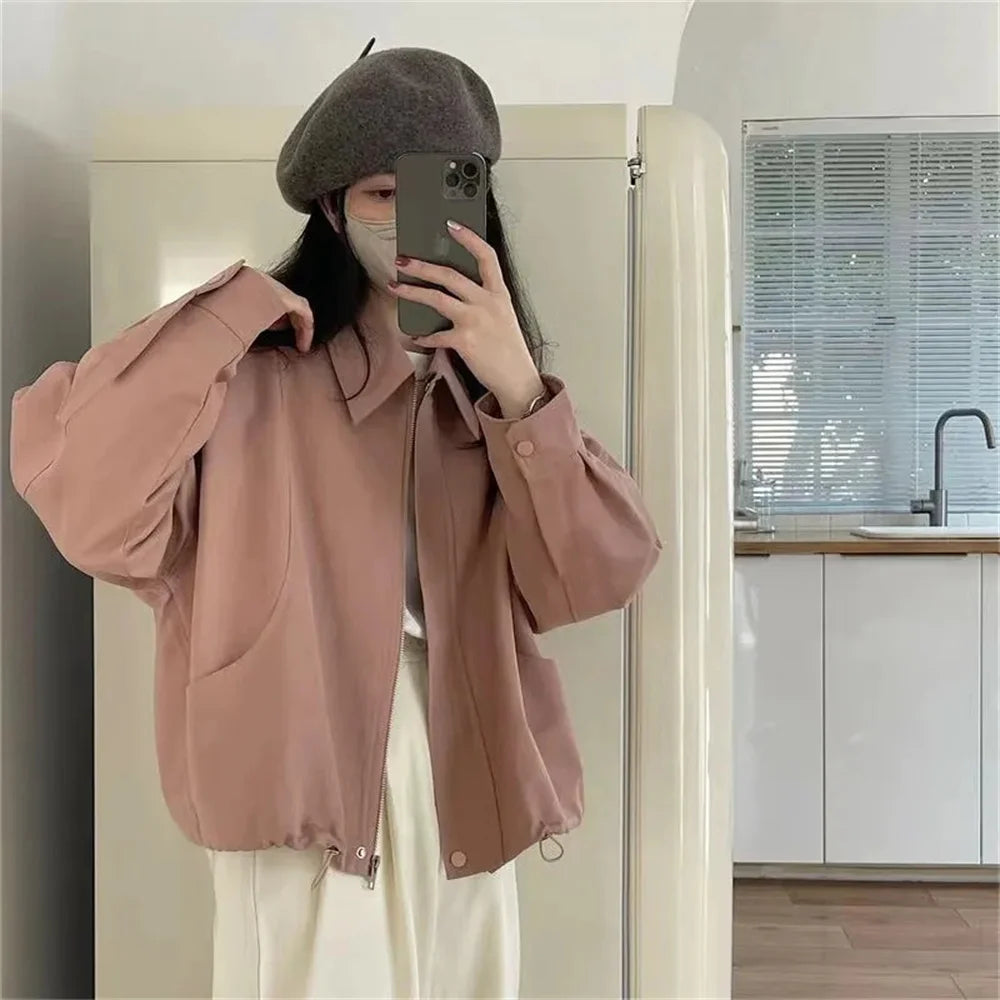 Polo Drawstring Jacket – Loose & Simple