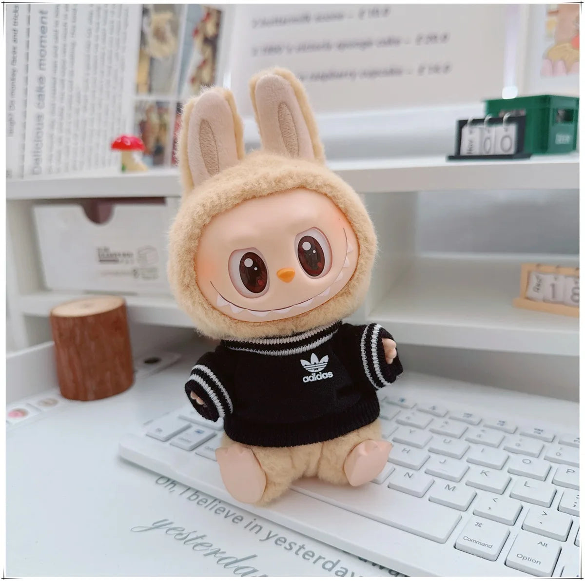 Labubu Doll Clothes (15/17cm) – Hoodie & Pants Set