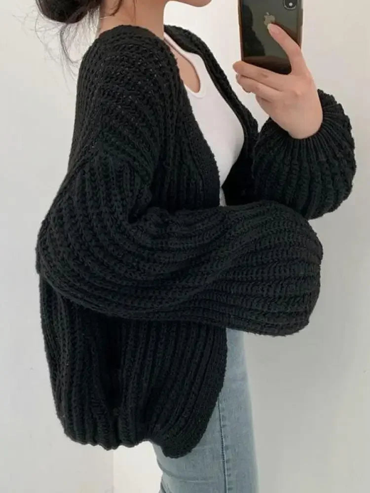 Striped Cardigan Sweater – Casual Coat Knitwear