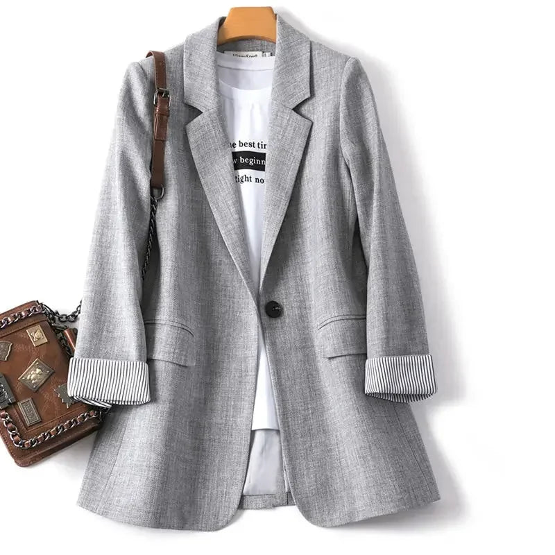 Patchwork Pocket Blazer – Chic Korean Street Look