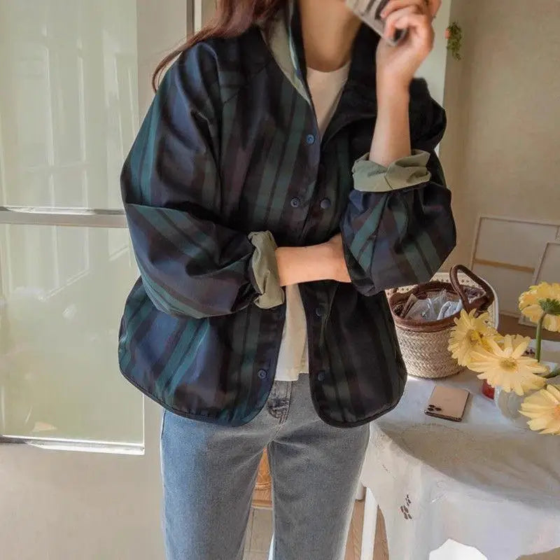 Double-Sided Short Jacket – Casual Spring Workwear