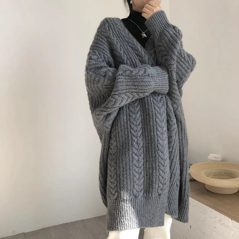 Casual Long Sweater Cardigan – Soft Comfortable Loose Knit