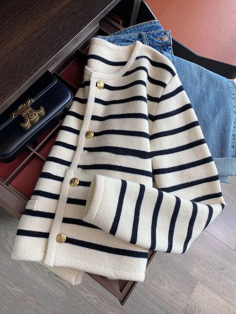 Striped Knit Cardigan – Spring Casual Vibe