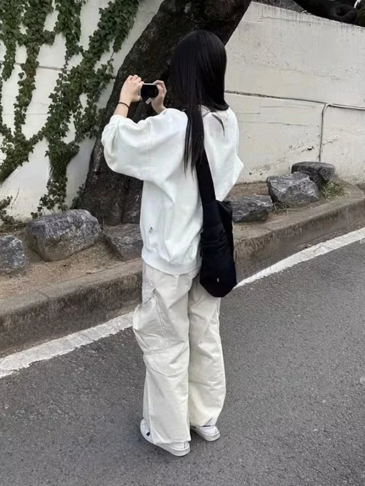 Loose Streetwear Cargo Pants – Summer Thin Straight Trousers with Pockets