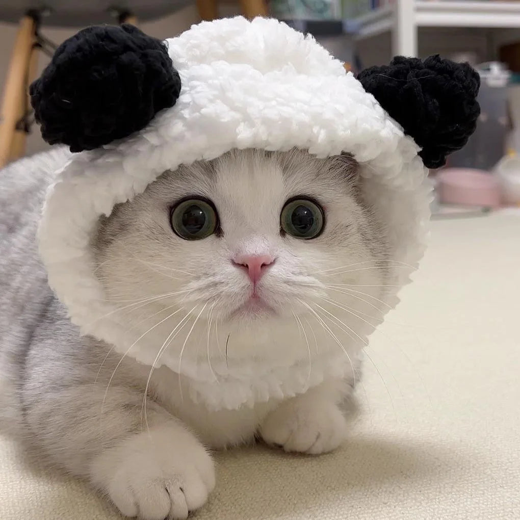 Cute Animal Pet Headband – Panda, chick, or pig styles for warm, adorable dress-up moments