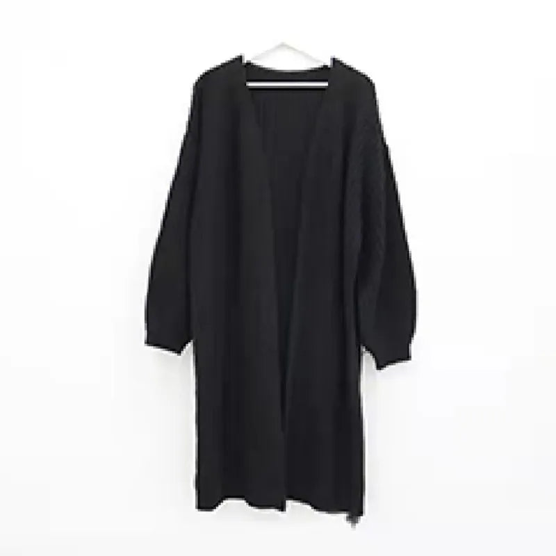 Loose V-Neck Sweater – Knit Minimalist Jacket