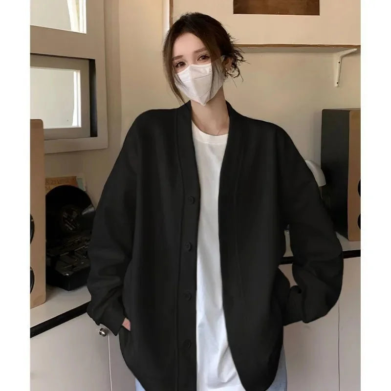 JK Zip-Up Cardigan – Soft College Style for Daily Looks