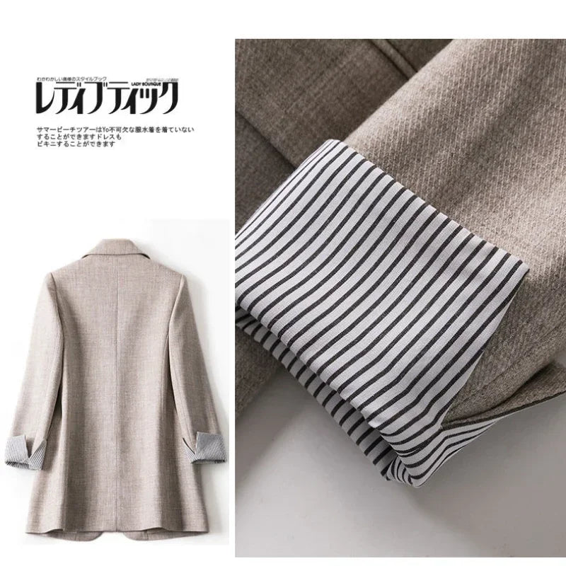 Patchwork Pocket Blazer – Chic Korean Street Look