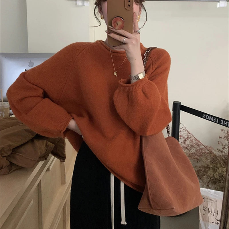 Cartoon Logo O-Neck Sweater — Casual Jumper