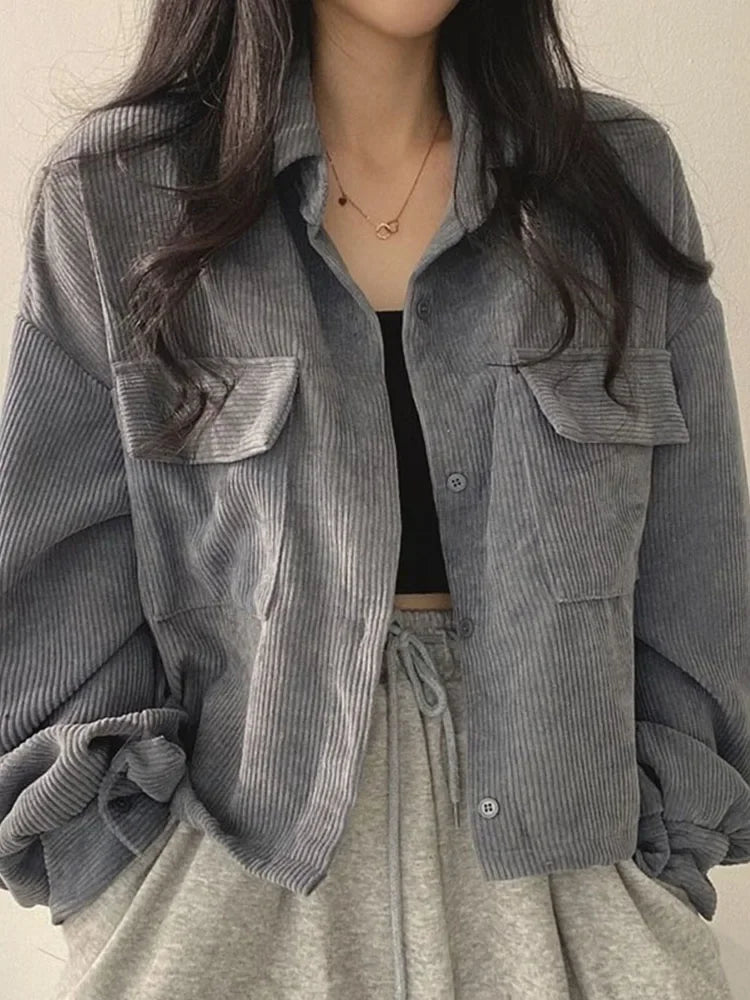 Vintage Corduroy Cropped Jacket