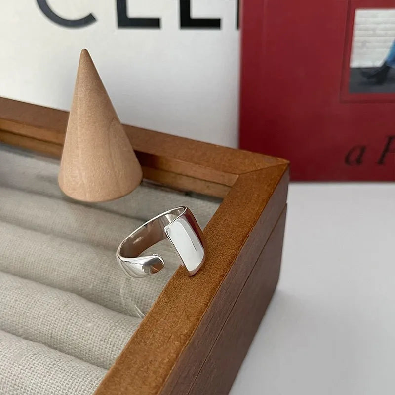 925 Silver Cross Hollow Finger Ring – Creative