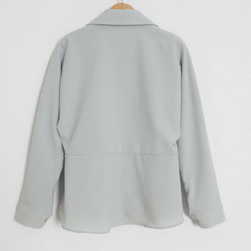 Elegant Ruffle Long Sleeve Cross V-Neck Blouse