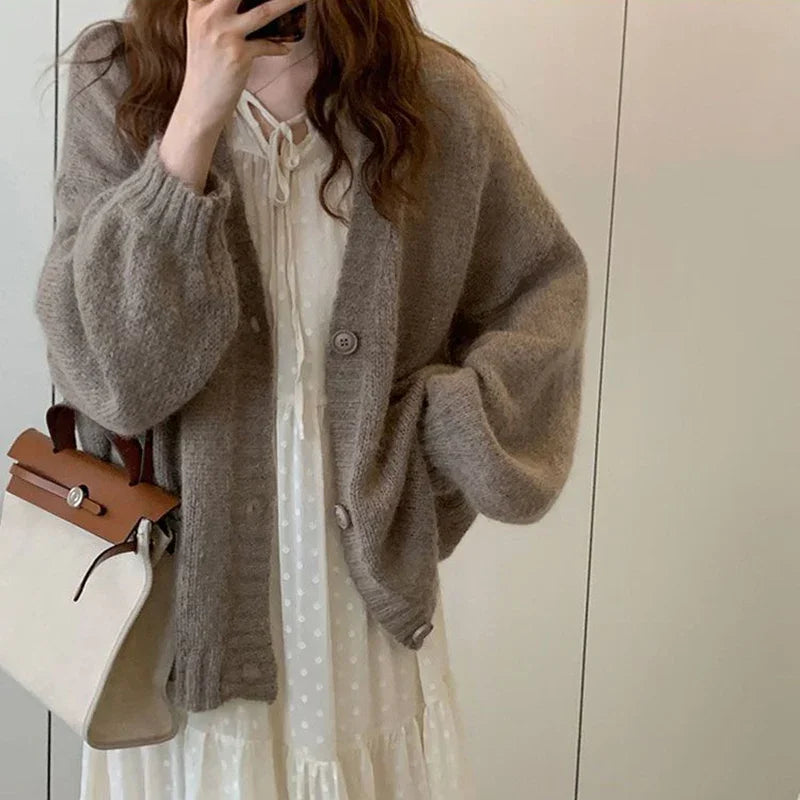 Loose Long Knit Cardigan – Casual Autumn Sweater