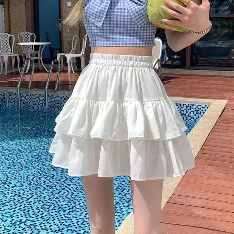 Drawstring Pleated Mini Skirt – Girly All-Match Style