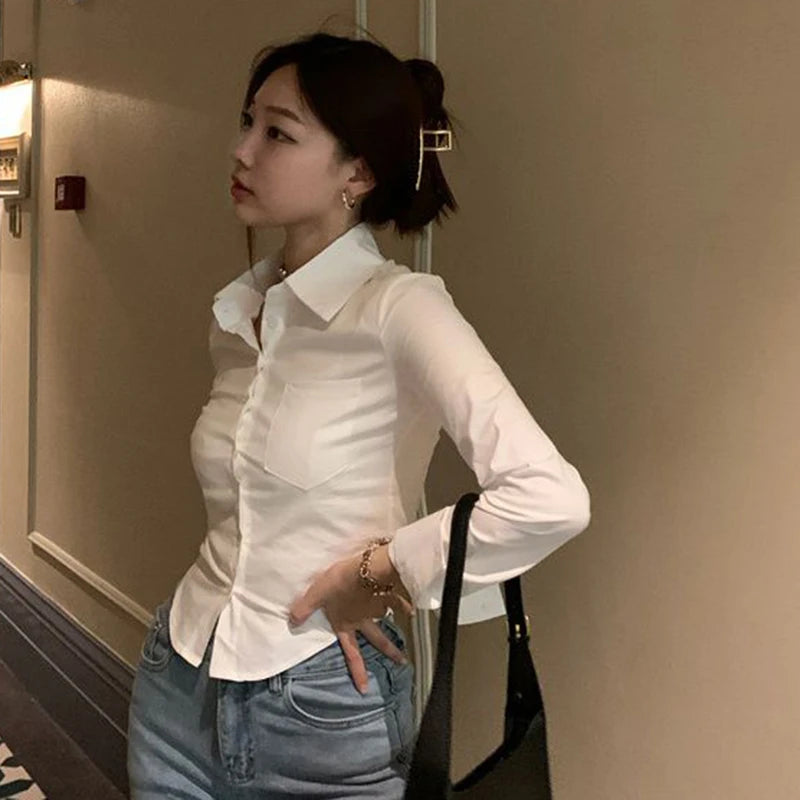 Lace Patchwork Blouse – Cropped Ruffled Top