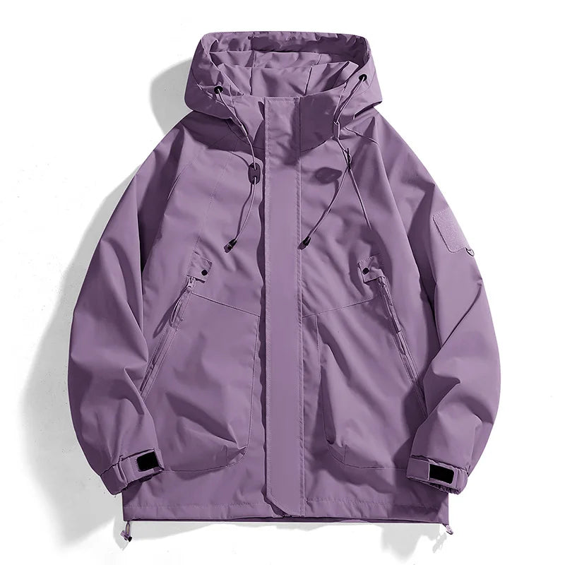 Windproof Bomber Jacket – Loose Fit Cargo Style