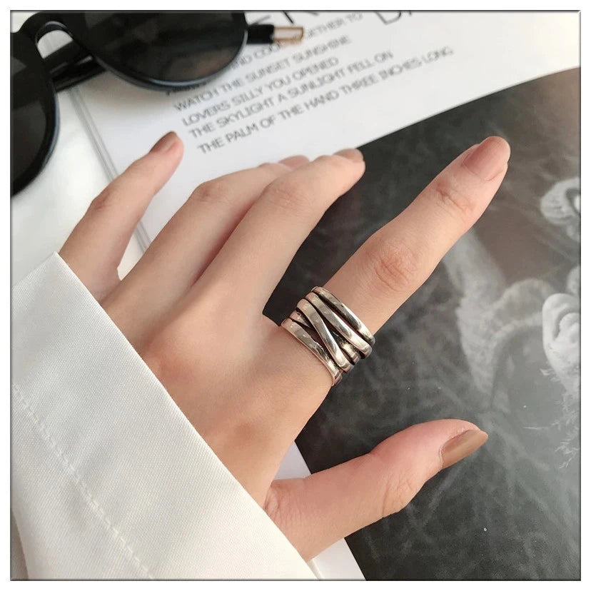 925 Silver Cross Hollow Finger Ring – Creative